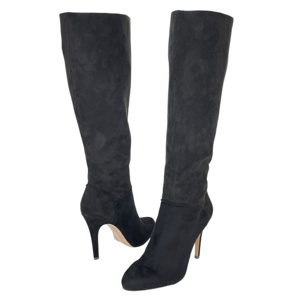 International Concepts Taisa Black Microsuede Knee High Womens Boots Size 9M - Picture 9 of 10